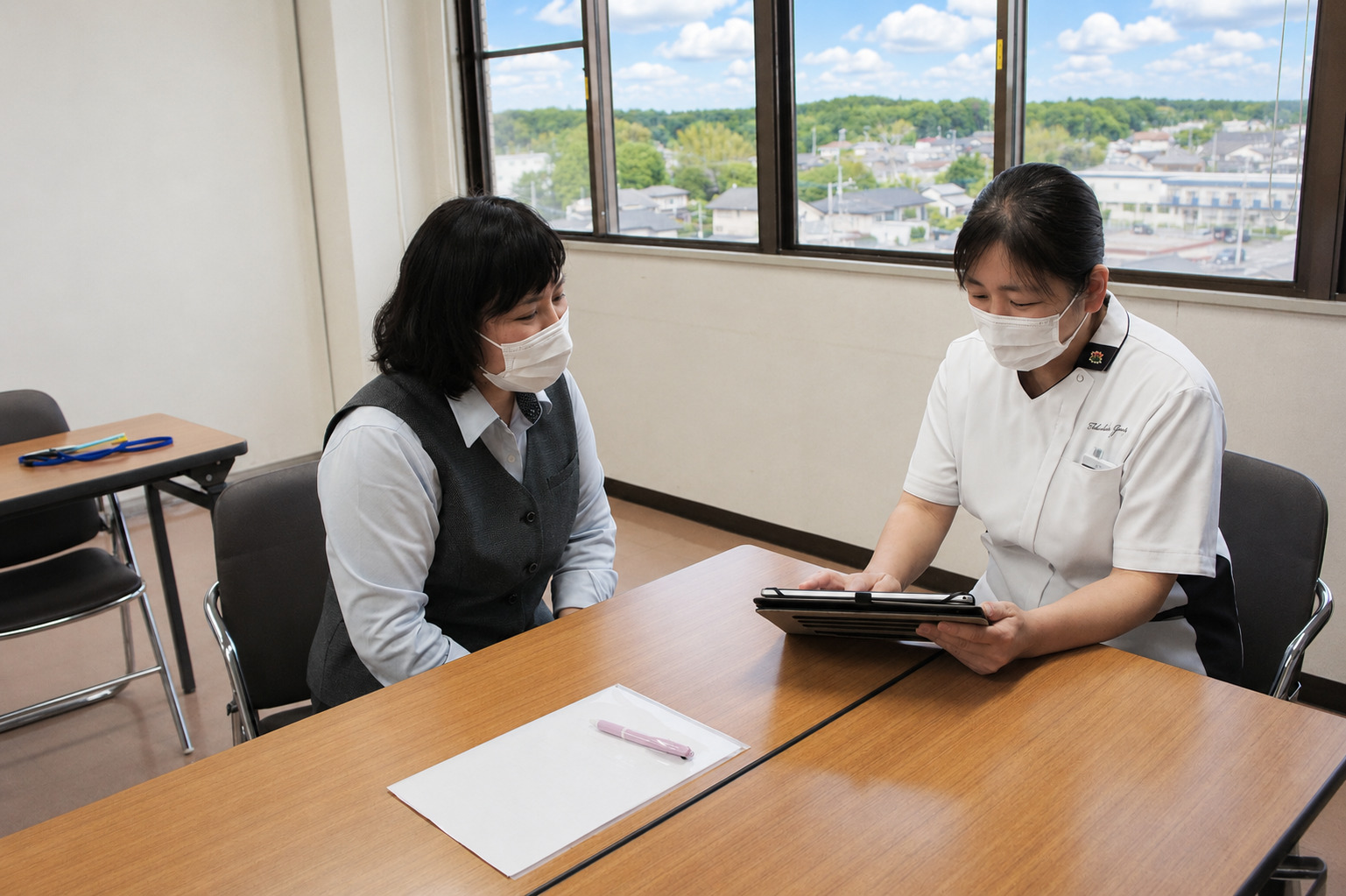 （左から）看護部長室 中村 様、看護師長 岡本 様